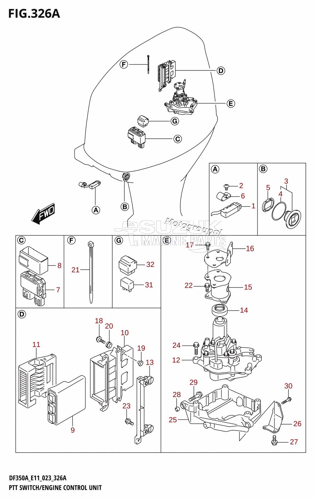 PTT SWITCH /​ ENGINE CONTROL UNIT