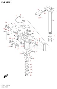 06003F-240001 (2022) 60hp E11 E40-Gen. Export 1-and 2 (DF60AVT  DF60AVT  DF60AVTH  DF60AVTH) DF60A drawing SWIVEL BRACKET (DF50AVT,DF60AVT)