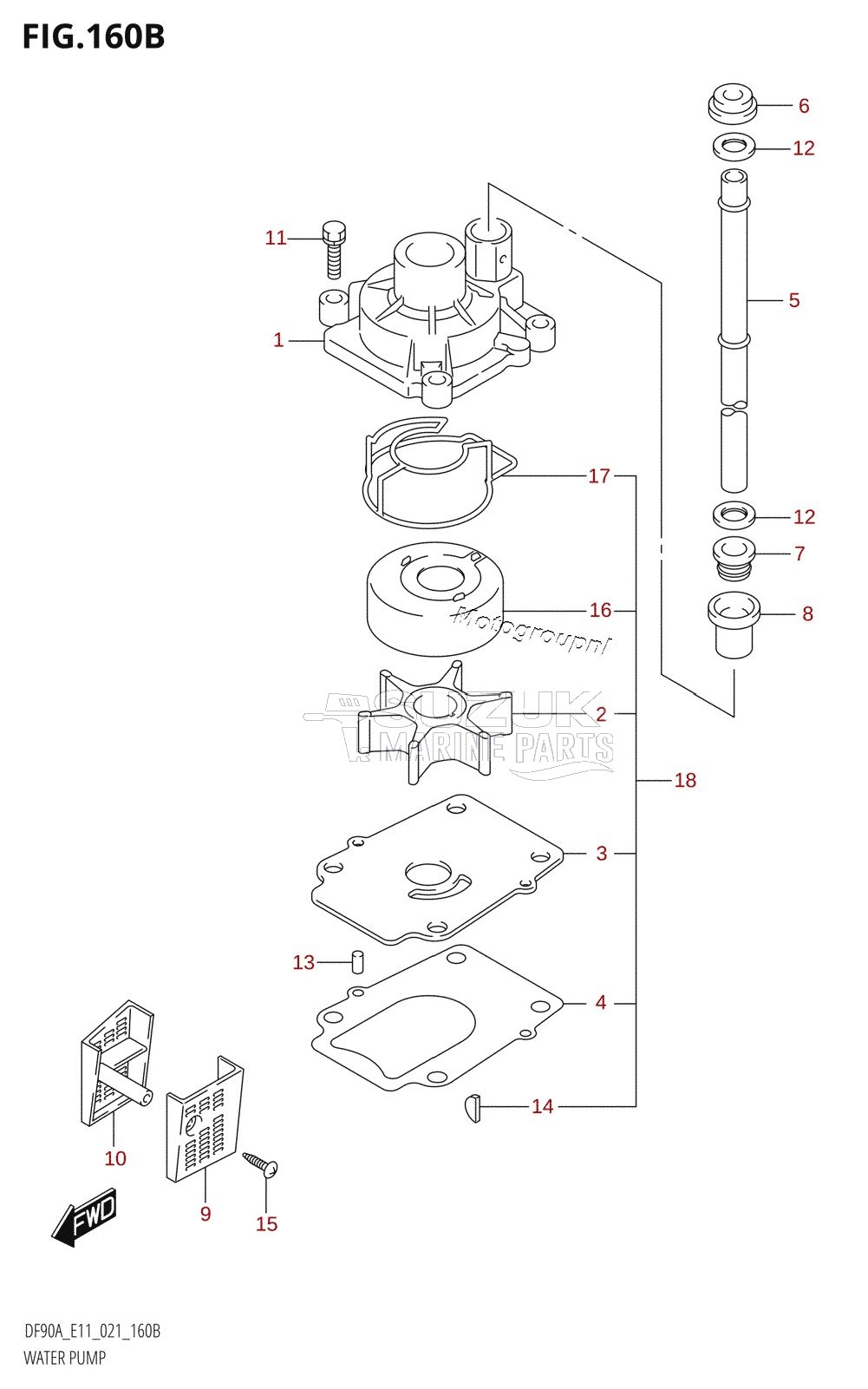 WATER PUMP ((E01,E11):(DF70ATH,DF90ATH))