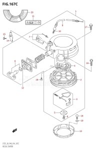 DT25 From 02503K-410001 (P36-)  2014 drawing RECOIL STARTER (DT30R:P40)