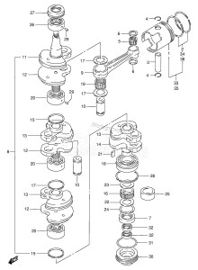 DT140 From 14003-030001 ()  2000 drawing CRANKSHAFT (MODEL:96~00)