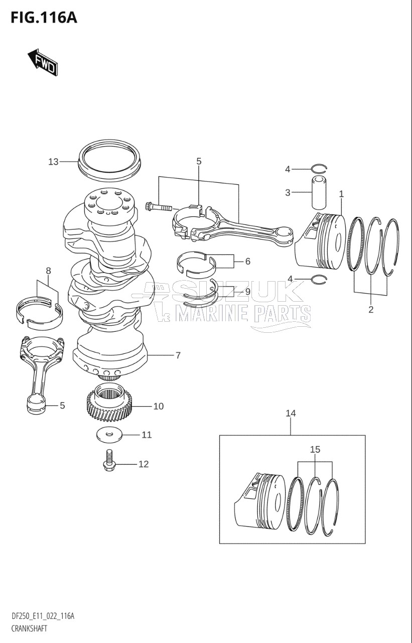 CRANKSHAFT (DF200T,DF200Z,DF225T,DF225Z,DF250T,DF250Z)