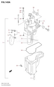 DF70 From 07001F-151001 (E03)  2001 drawing FUEL VAPOR SEPARATOR (W,X)