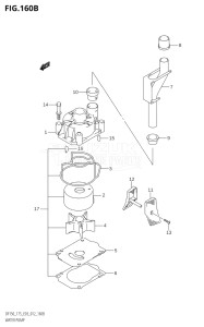 17502F-210001 (2012) 175hp E03-USA (DF175T) DF175T drawing WATER PUMP (DF150Z:E03)