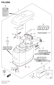 DF200 From 20002F-510001 (E01 E40)  2005 drawing ENGINE COVER ((DF200T,DF200Z):E01)