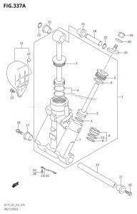 DF150ZG From 15002Z-410001 (E40)  2014 drawing TRIM CYLINDER