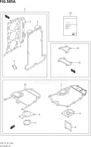 04001F-31001 (2013) 40hp E11-Gen. Export 2 (DF40QHY  DF40TY) DF40 drawing OPT:GASKET SET