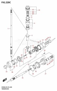 DF200A From 20003F-510001 (E01 E40)  2015 drawing TRANSMISSION (DF200AZ:E01)