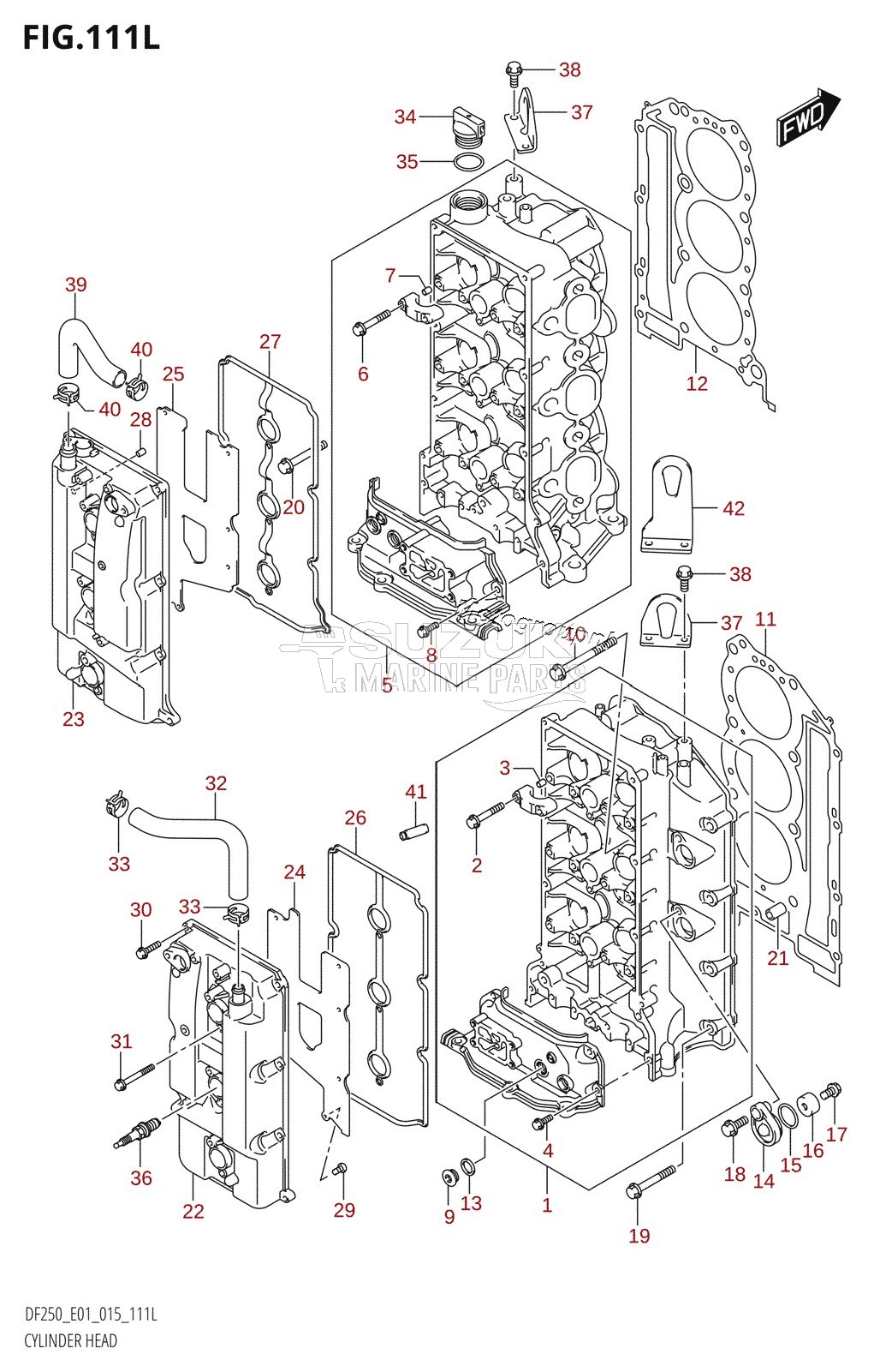 CYLINDER HEAD (DF250Z:E01)