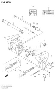 00801F-410001 (2014) 8hp P03-U.S.A (DF8A) DF8A drawing CLAMP BRACKET (DF8AR:P03)