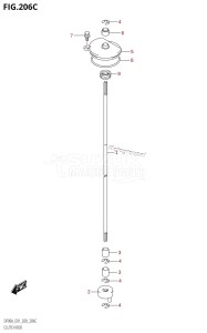 DF80A From 08002F-240001 (E01 E40)  2022 drawing CLUTCH ROD ((DF70ATH,DF90ATH,DF90AWQH):E40)