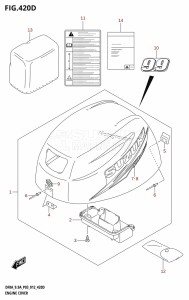 DF8A From 00801F-610001 (P01)  2016 drawing ENGINE COVER (DF9.9AR:P03)