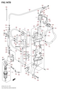 DF225Z From 22503Z-310001 (E01 E40)  2013 drawing FUEL PUMP /​ FUEL VAPOR SEPARATOR (DF200Z:E40)