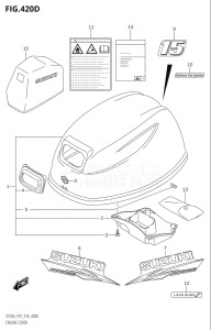 01504F-610001 (2016) 15hp P01-Gen. Export 1 (DF15A  DF15AR  DF15AT  DF15ATH) DF15A drawing ENGINE COVER (DF15A:P01)