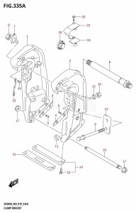 DF300AP From 30002P-910001 (E03)  2019 drawing CLAMP BRACKET (X-TRANSOM,XX-TRANSOM)