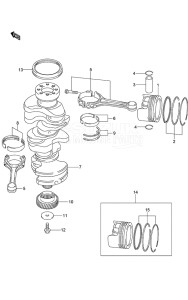 Outboard DF 250 drawing Crankshaft (DF 250S)