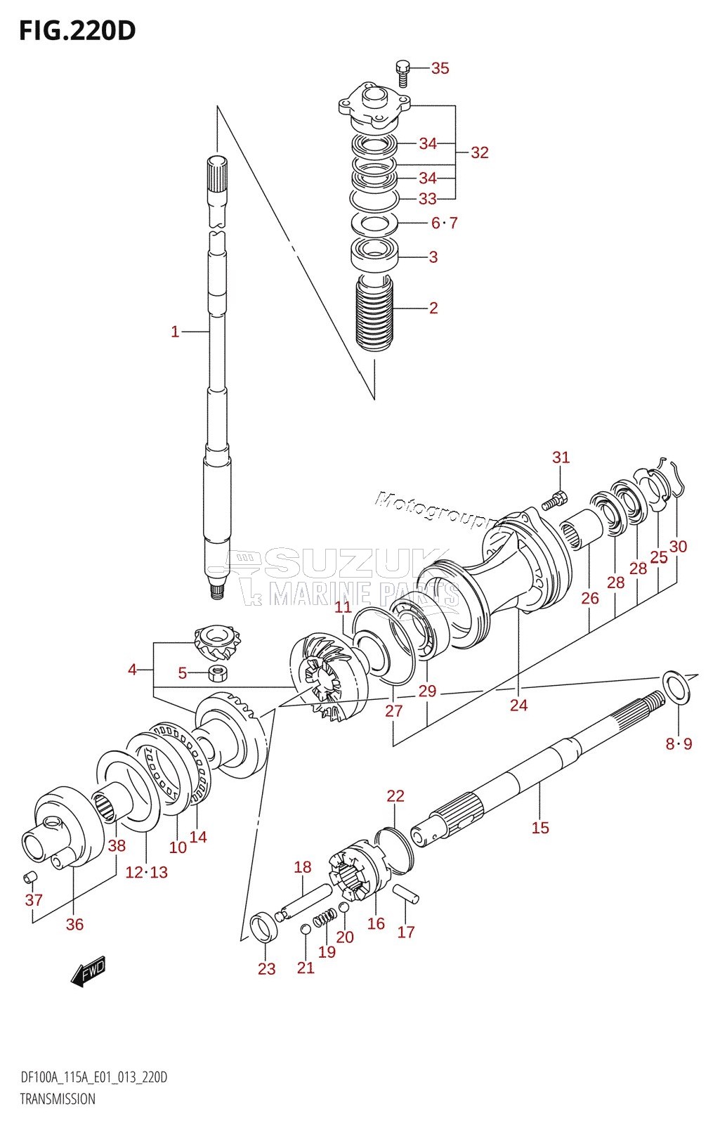 TRANSMISSION (DF115AT:E40)