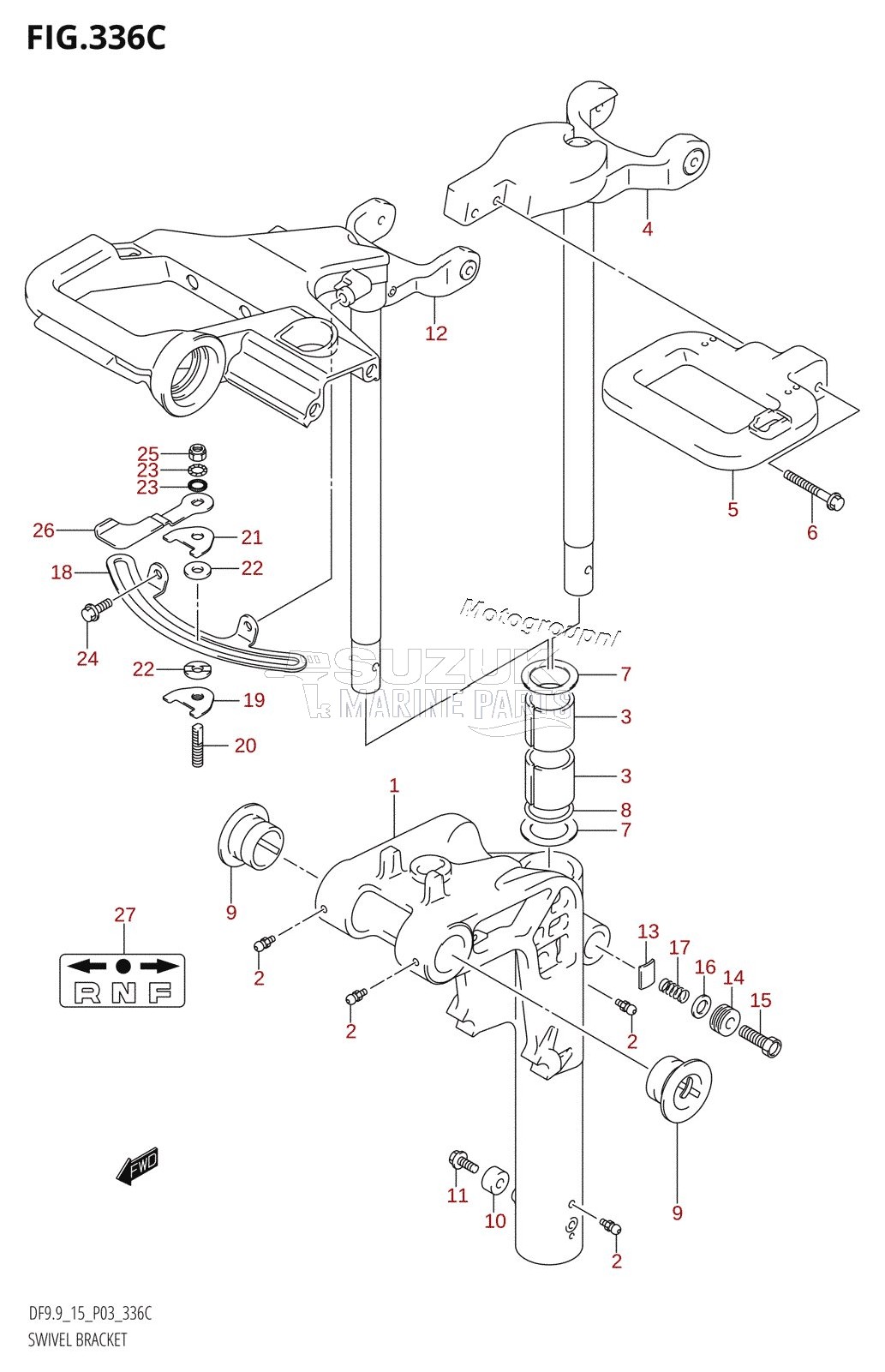 SWIVEL BRACKET (DF9.9T,DF9.9TH)