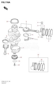 DF250A From 25003P-510001 (E01 E40)  2015 drawing CRANKSHAFT