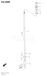 06002F-240001 (2022) 60hp E01 E40 E11-Gen. Export - Costa Rica (DF60AQH  DF60AQH  DF60AT  DF60AT  DF60ATH  DF60ATH) DF60A drawing CLUTCH ROD ((DF40A,DF50A,DF60A):E03)