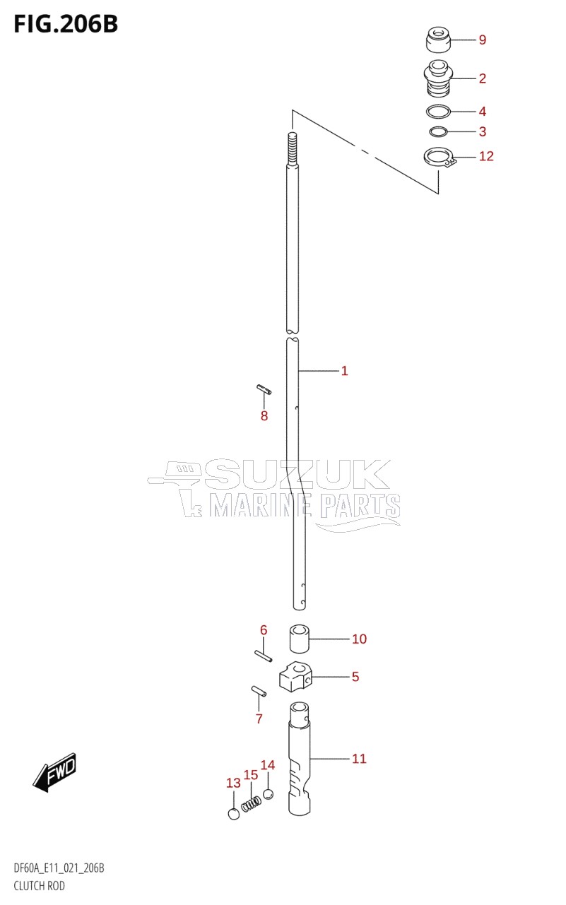 CLUTCH ROD ((DF40A,DF50A,DF60A):E03)