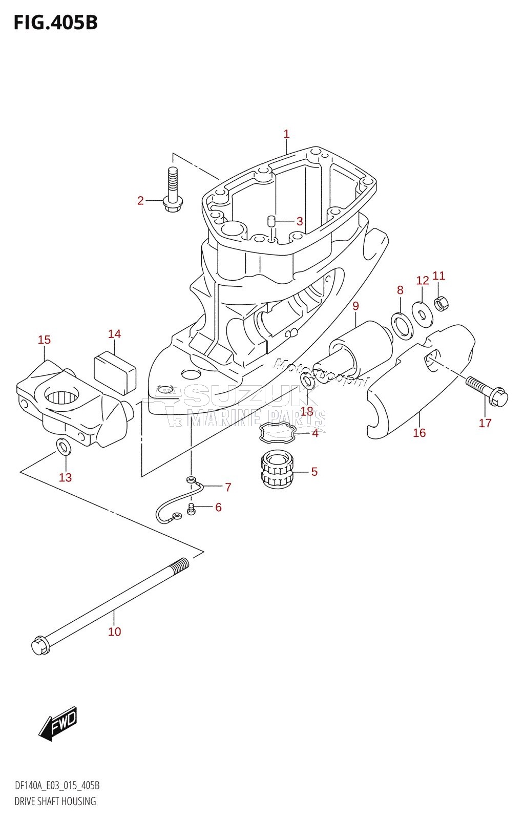 DRIVE SHAFT HOUSING (DF115AT:E03)