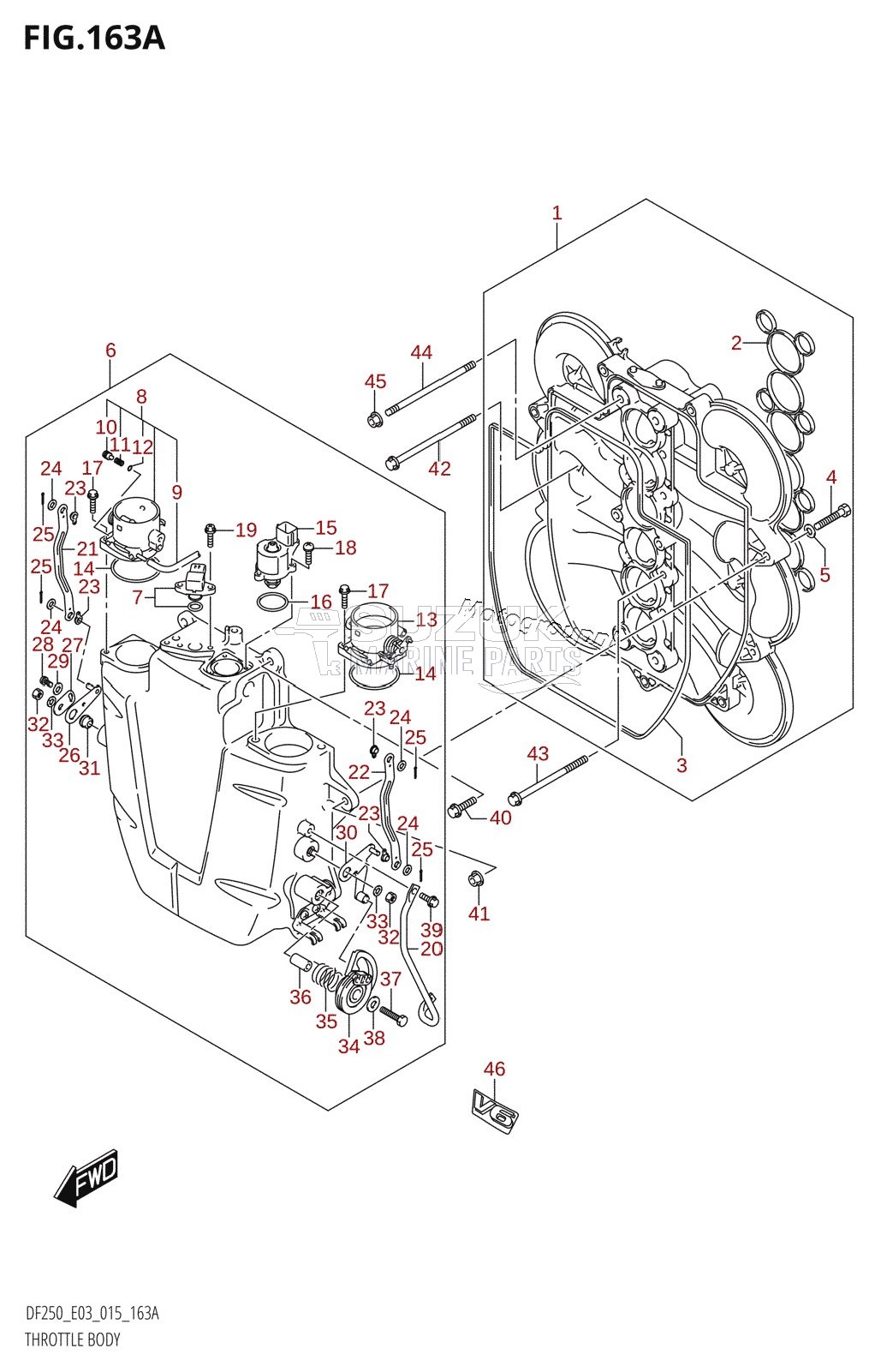 THROTTLE BODY (DF200T:E03)