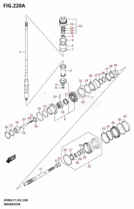 DF250A From 25003P-340001 (E11 E40)  2023 drawing TRANSMISSION ((020,021):(DF300A,DF250A))