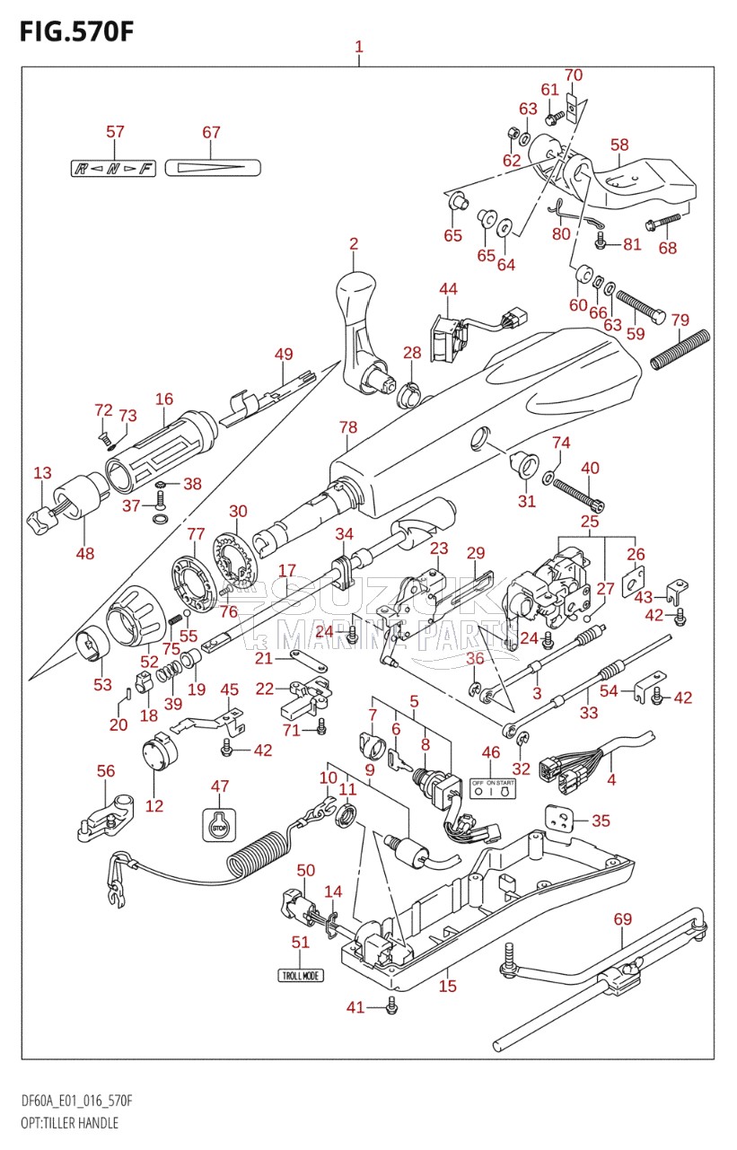 OPT:TILLER HANDLE (DF50AVT:E01)