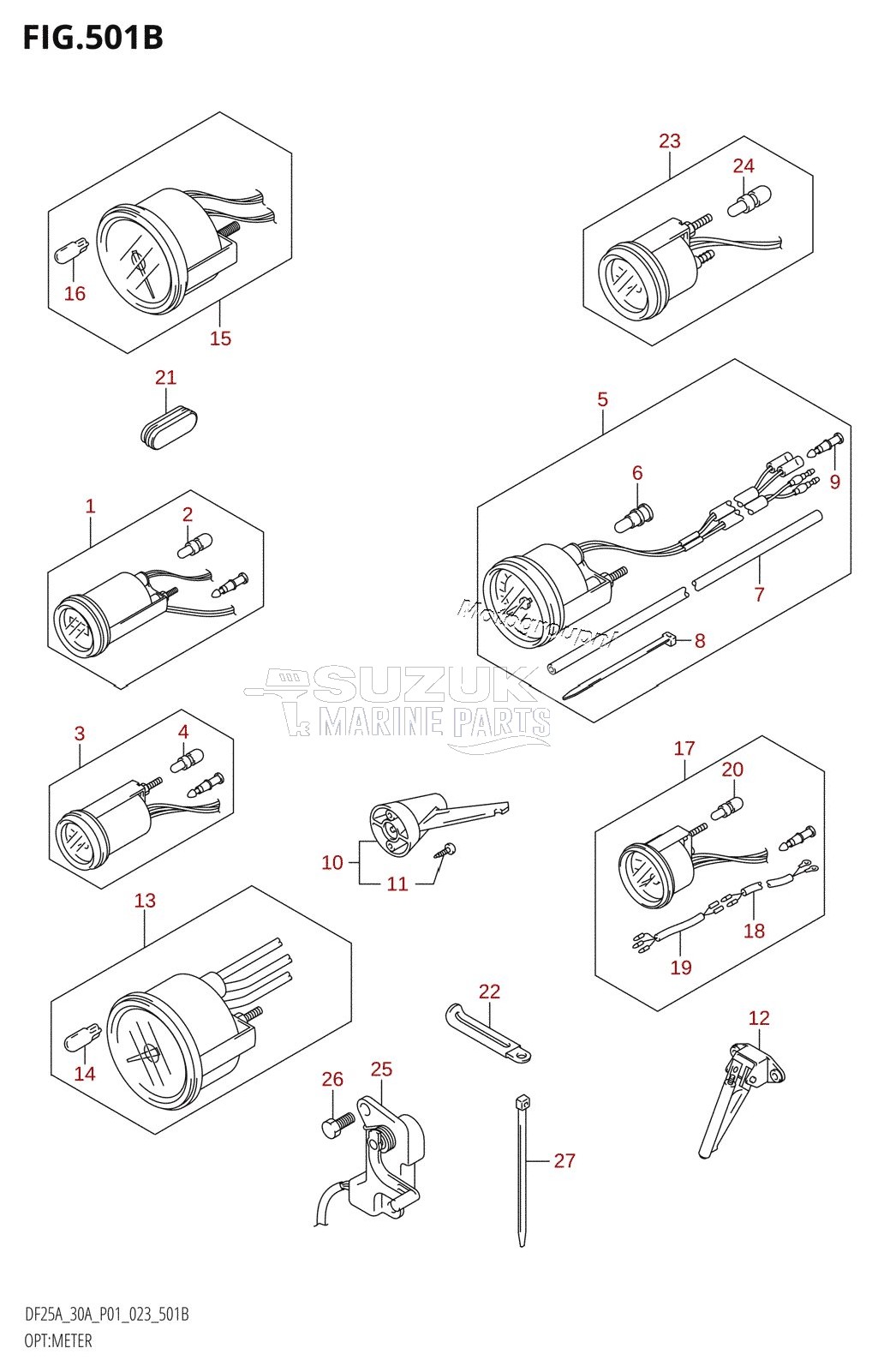 OPT:METER (DF25AT,(DF25ATH,DF30ATH):(022,023),DF30AT)