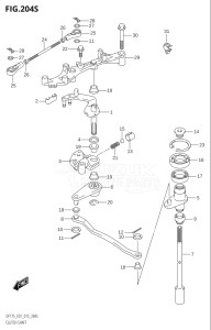 17502Z-510001 (2005) 175hp E01 E40-Gen. Export 1 - Costa Rica (DF175Z) DF175Z drawing CLUTCH SHAFT (DF175ZG:E40)