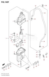 DF175ZG From 17502Z-410001 (E01 E40)  2014 drawing FUEL VAPOR SEPARATOR (DF150Z:E40)