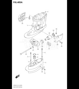 09003F-810001 (2018) 90hp E01 E40-Gen. Export 1 - Costa Rica (DF90AT  DF90ATH) DF90A drawing DRIVE SHAFT HOUSING (DF70A,DF90A,DF100B)