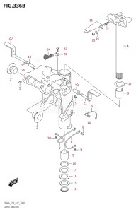 06003F-710001 (2017) 60hp E03-USA (DF60AVT) DF60A drawing SWIVEL BRACKET (DF50A:E03)