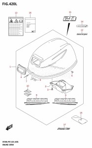 DF20A From 02002F-140001 (E01 P01 P40)  2021 drawing ENGINE COVER ((DF20A,DF20AR,DF20AT,DF20ATH):021)