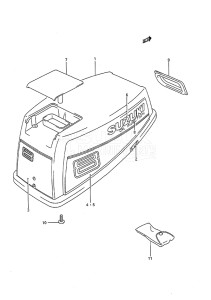 Outboard DT 8c drawing Engine Cover (1988)