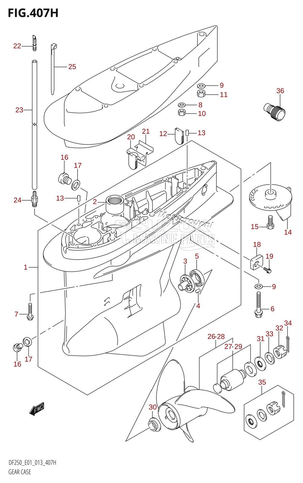 GEAR CASE (DF225Z:E40)