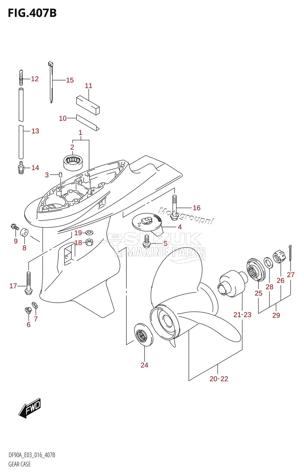 GEAR CASE (DF80A:E03)