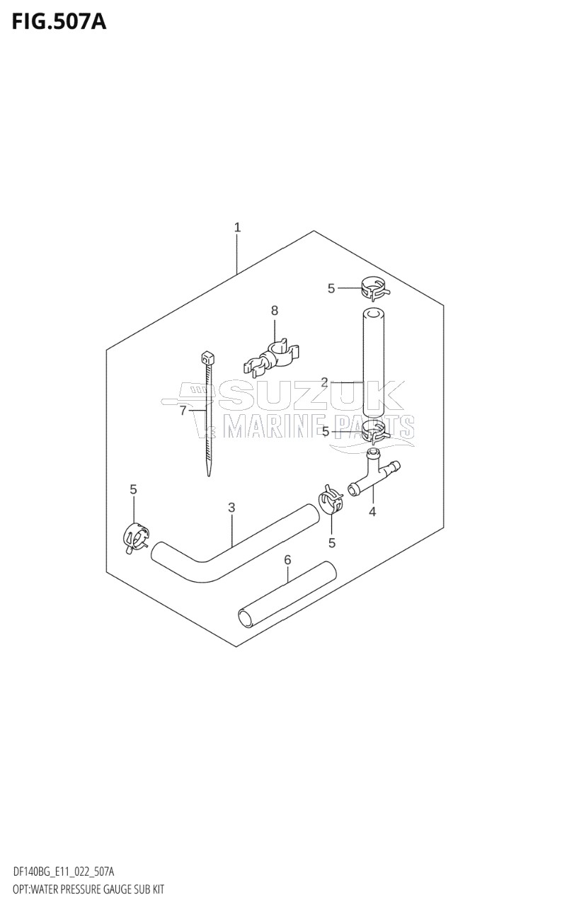 OPT:WATER PRESSURE GAUGE SUB KIT (DF115BG,DF115BZG)