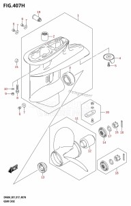 DF60A From 06003F-710001 (E01 E40)  2017 drawing GEAR CASE (DF60A:E40)