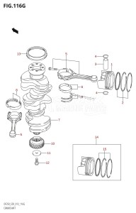 DF225Z From 22503Z-310001 (E03)  2013 drawing CRANKSHAFT (DF250ST:E03)