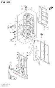 DF70A From 07003F-240001 (E11 E40)  2022 drawing CYLINDER HEAD (DF90AWQH,DF100B)