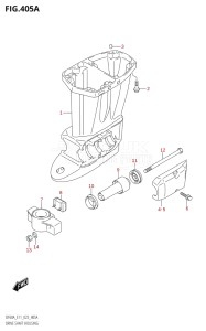 04005F-240001 (2022) 40hp E34-Italy (DF40ASVT  DF40ASVT) DF40A drawing DRIVE SHAFT HOUSING ((DF40A,DF40AQH,DF40ATH,DF50A,DF50ATH,DF60ATH):E01,(DF40A,DF50A):E11)