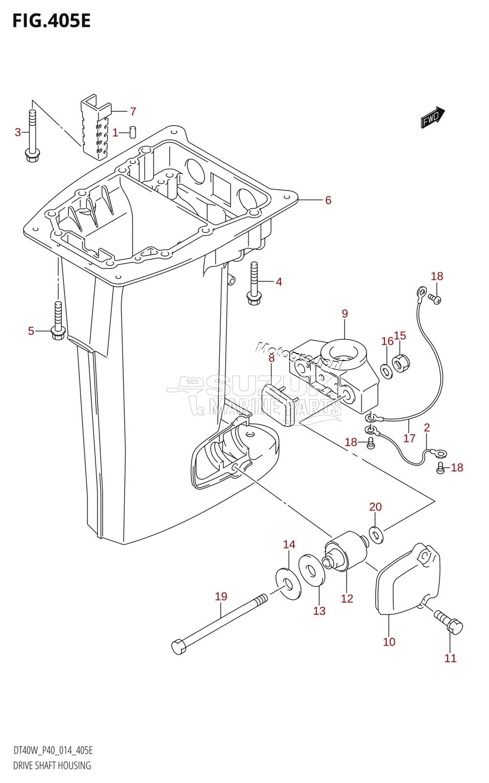 DRIVE SHAFT HOUSING (DT40WK:P40)