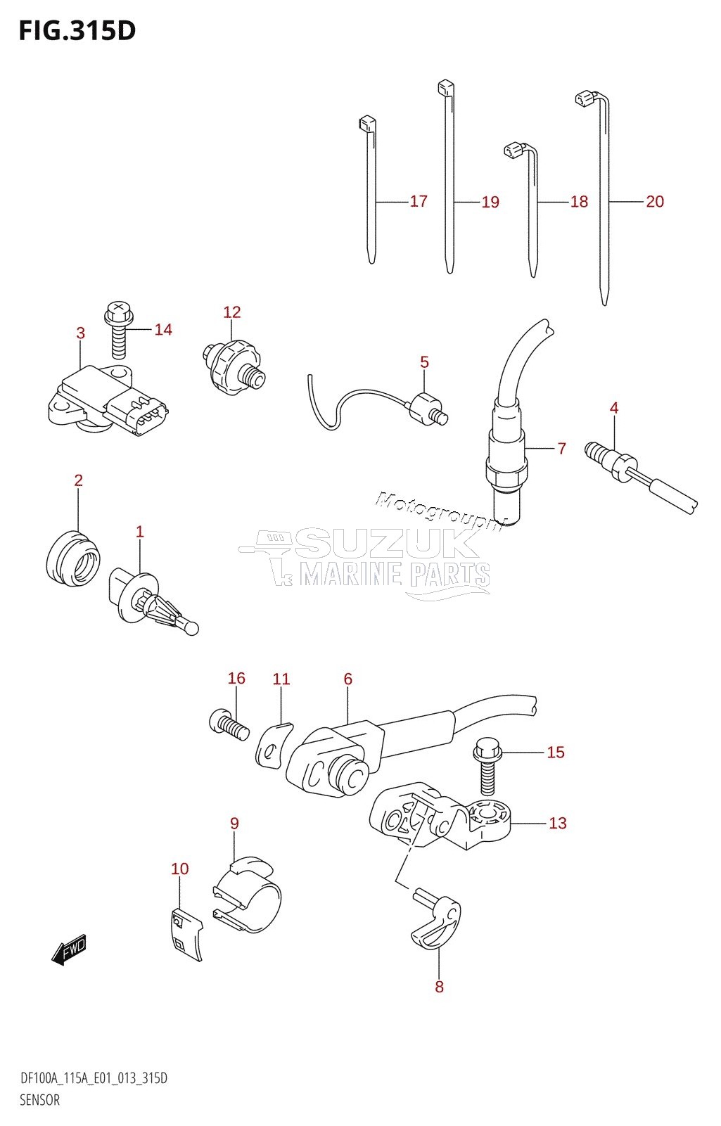 SENSOR (DF115AT:E40)