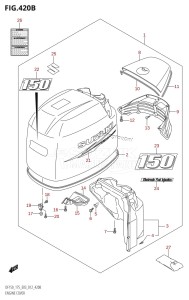 DF175T From 17502F-210001 (E03)  2012 drawing ENGINE COVER (DF150Z:E03)