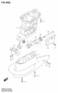 DF60A From 06003F-810001 (E01 E40)  2018 drawing DRIVE SHAFT HOUSING (DF60AVTH:E01,DF60AVTH:E40)