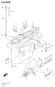 DF150AZ From 15003Z-910001 (E01 E40)  2019 drawing GEAR CASE (DF200AZ)