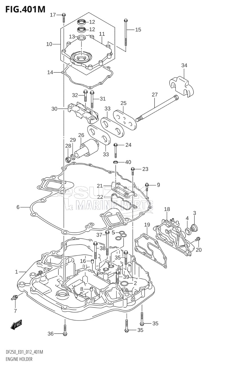 ENGINE HOLDER (DF250Z:E40)