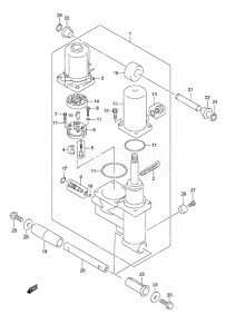 Outboard DF 40A drawing Trim Cylinder